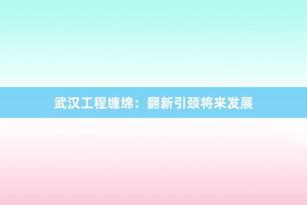 武汉工程缠绵：翻新引颈将来发展