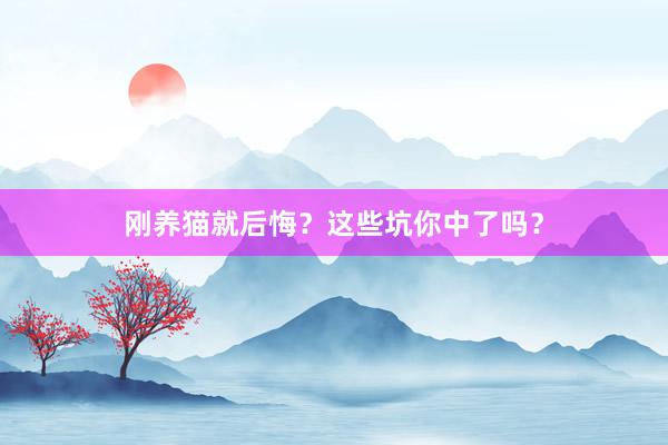 刚养猫就后悔？这些坑你中了吗？