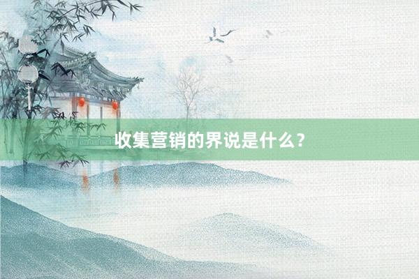 收集营销的界说是什么？